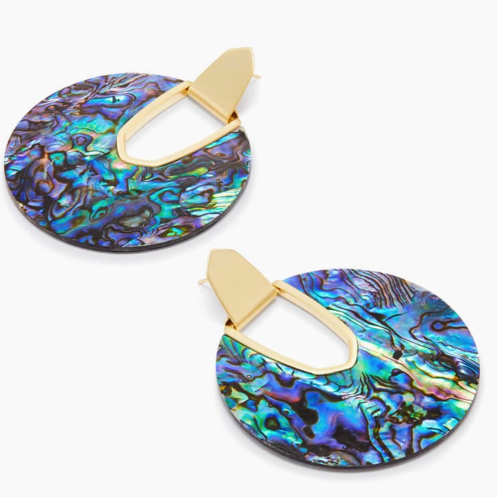 Kendra Scott Diane Statement Earrings in Abalone Shell
